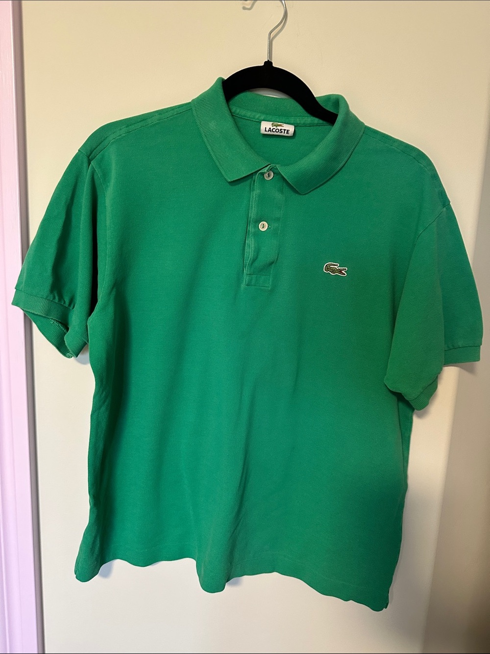 Lacoste Men's Bright Green Short-Sleeve Polo size 5